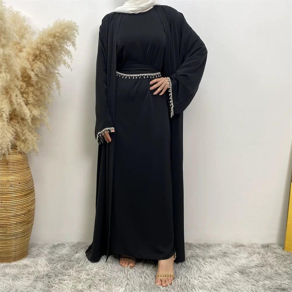 Hana – Klassische Abaya mit Glitzer