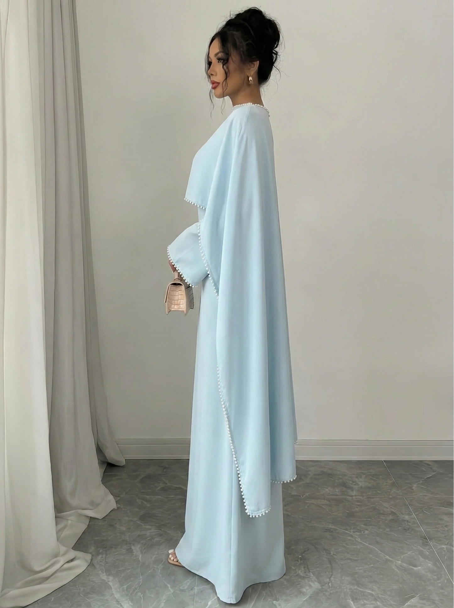 Elora – Abaya mit Perlenbesatz – Bild 25