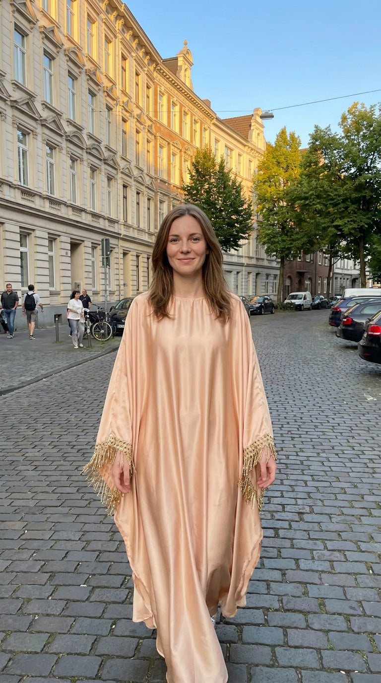 Rima Abaya auf der Straße, goldene Stunde
