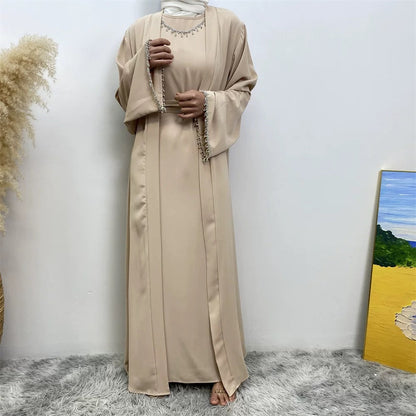 Hana – Klassische Abaya mit Glitzer – Bild 5