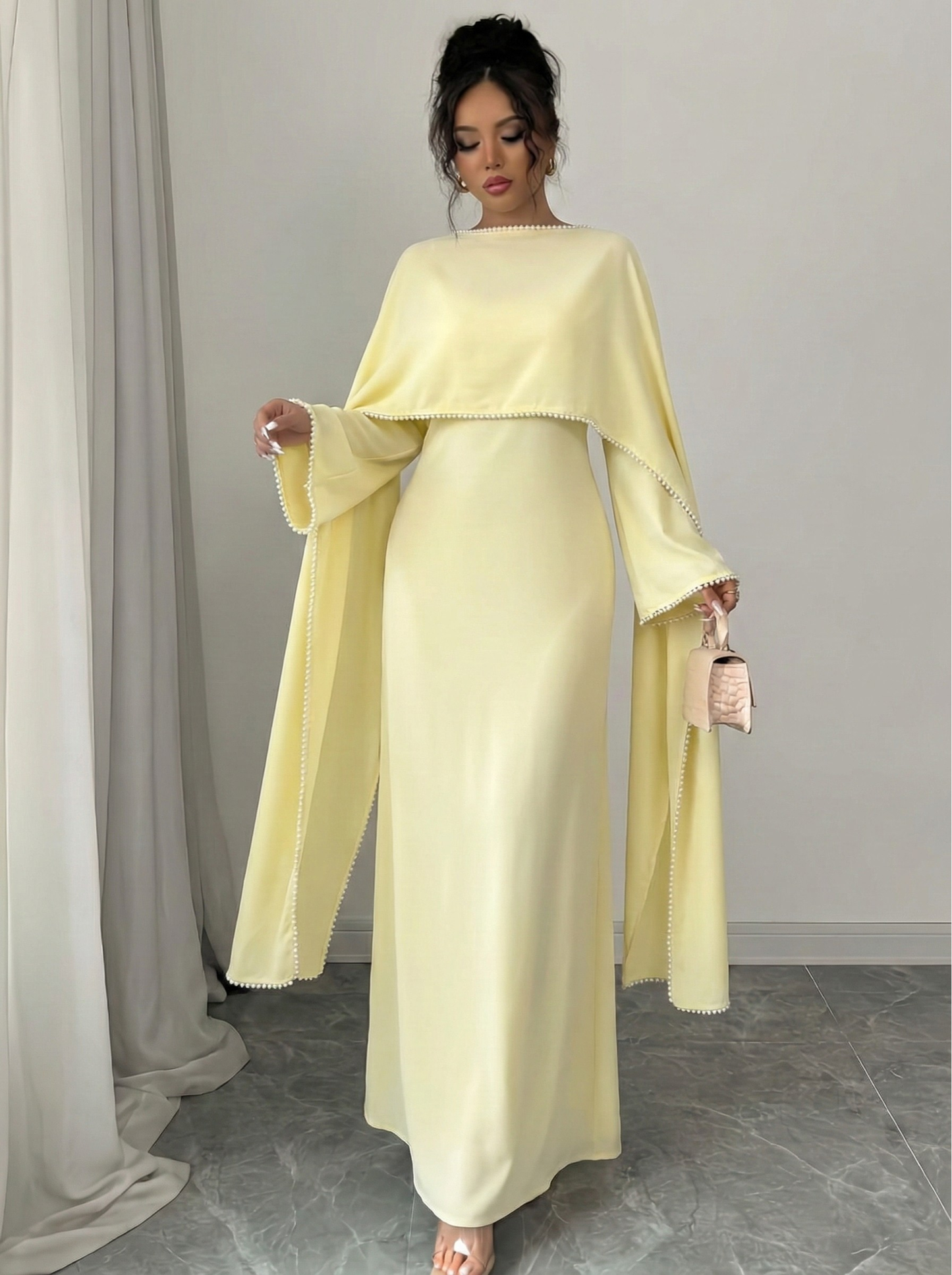 Elora – Abaya mit Perlenbesatz – Bild 27