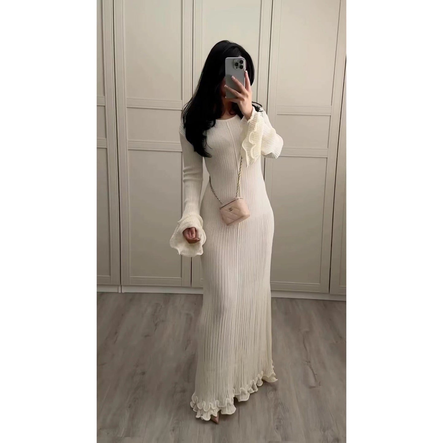 Soraya – Langarm-Maxikleid