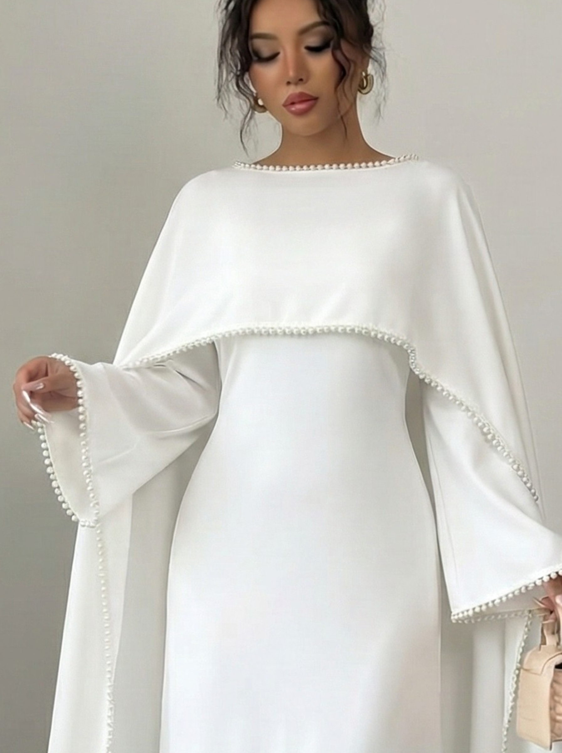 Elora – Abaya mit Perlenbesatz – Bild 3
