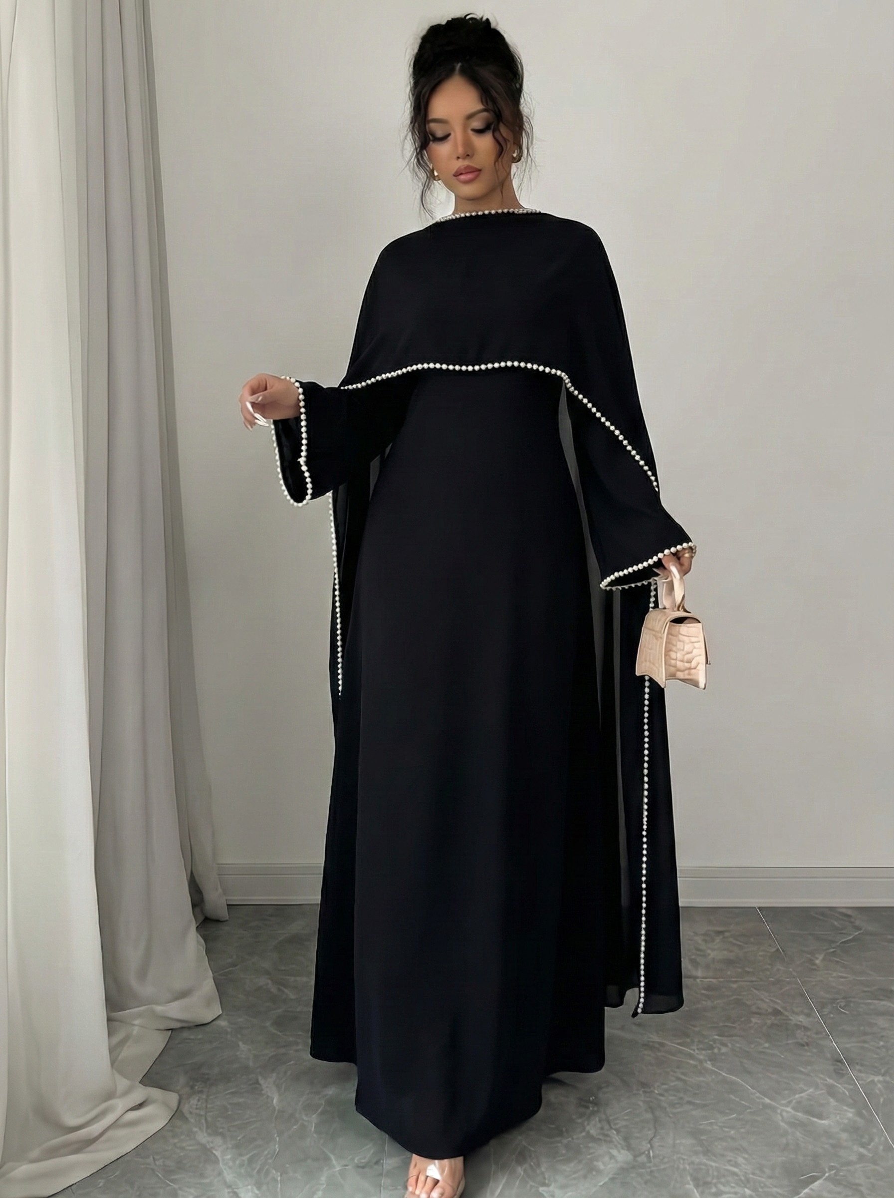 Elora – Abaya mit Perlenbesatz – Bild 12