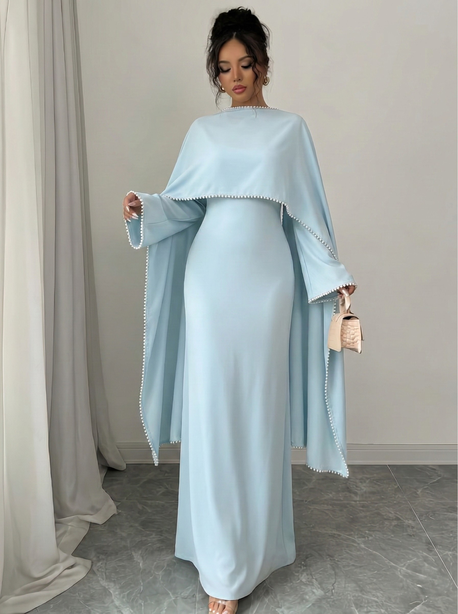 Elora – Abaya mit Perlenbesatz – Bild 23