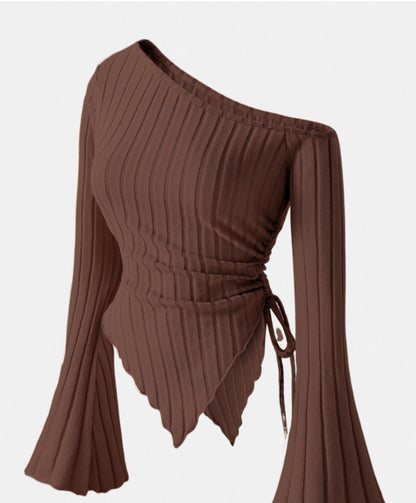 Cansu – Asymmetrisches Oberteil mit Schleife – Bild 3