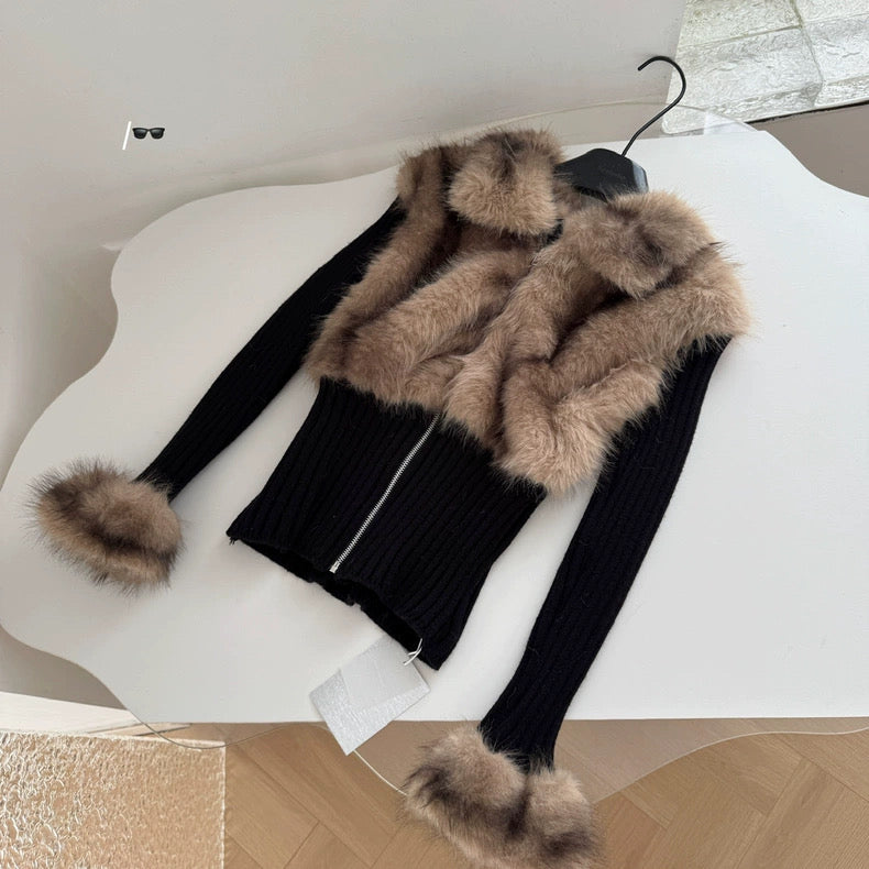 Selma – Cardigan mit Fellkragen – Bild 8
