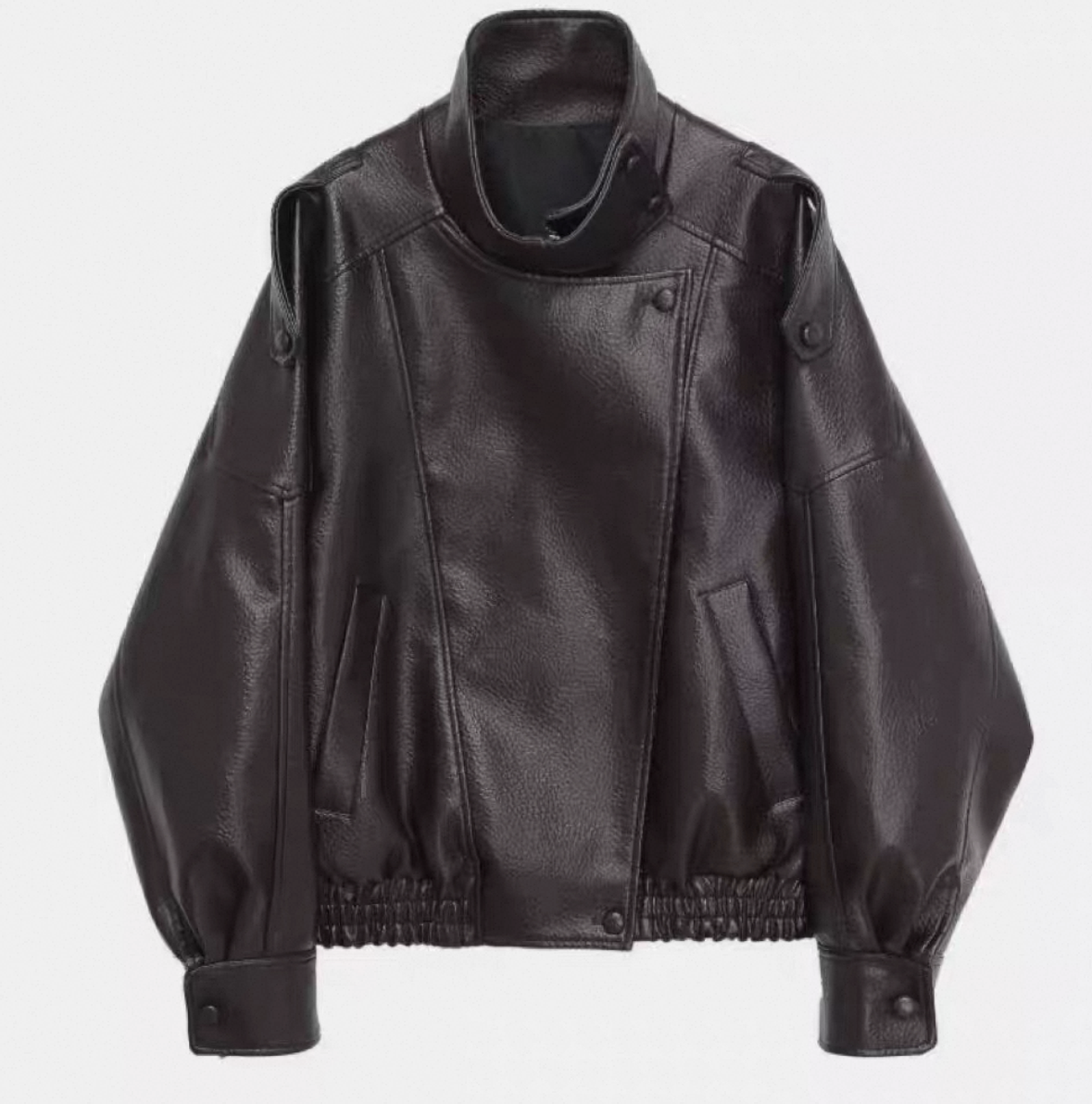 Clara – Lederjacke mit Stehkragen – Bild 2