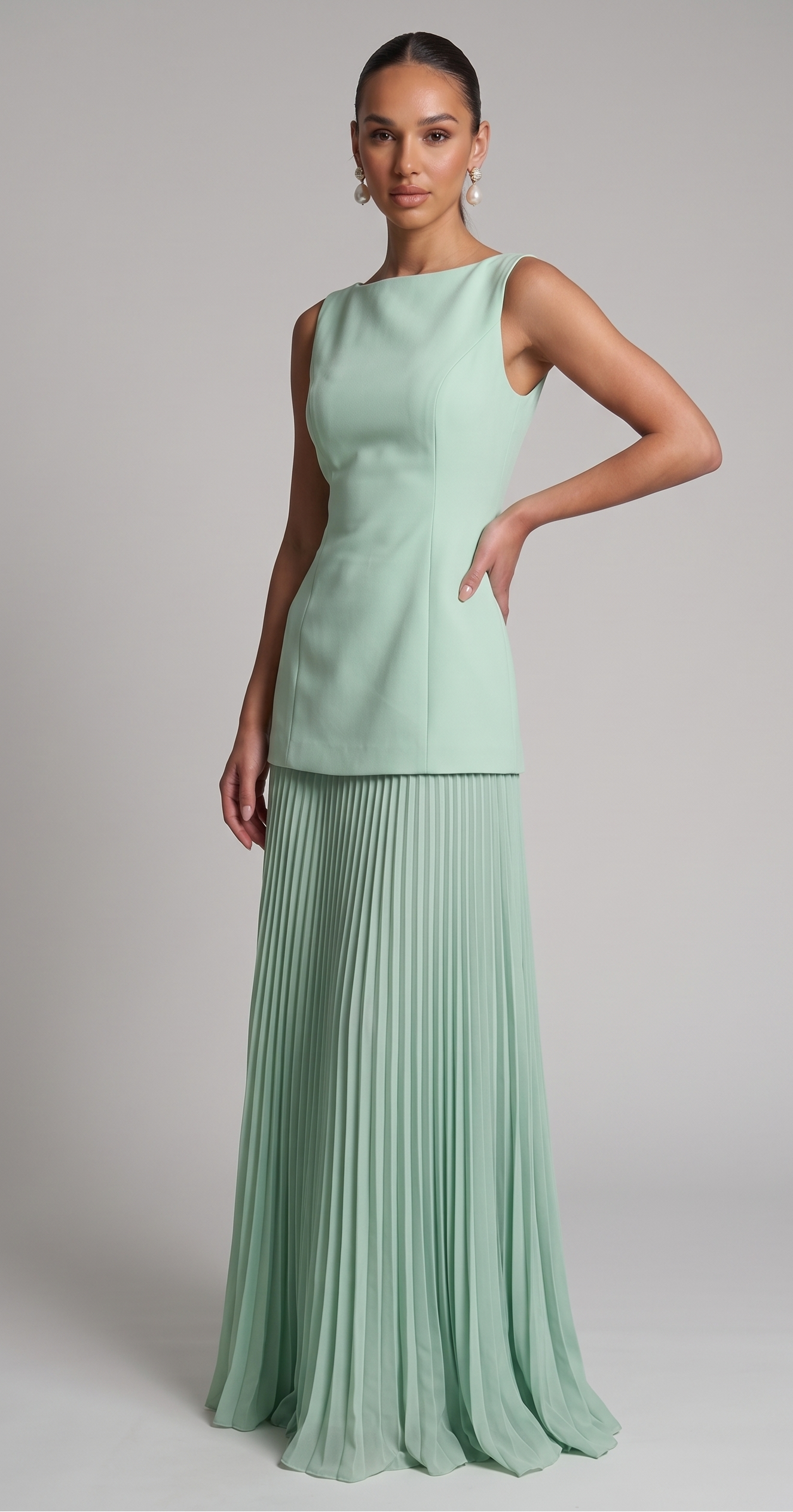 Derin – Plissiertes Maxikleid – Bild 5