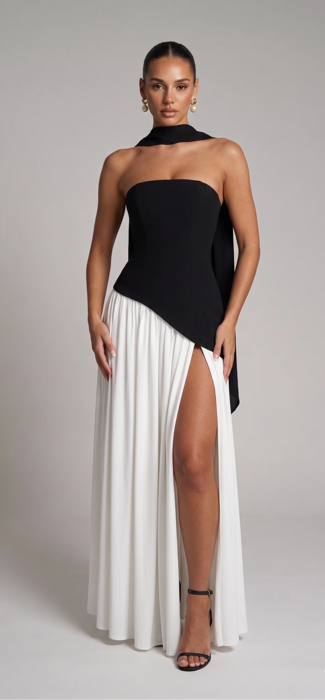 Talia – Maxikleid mit Schal – Bild 3