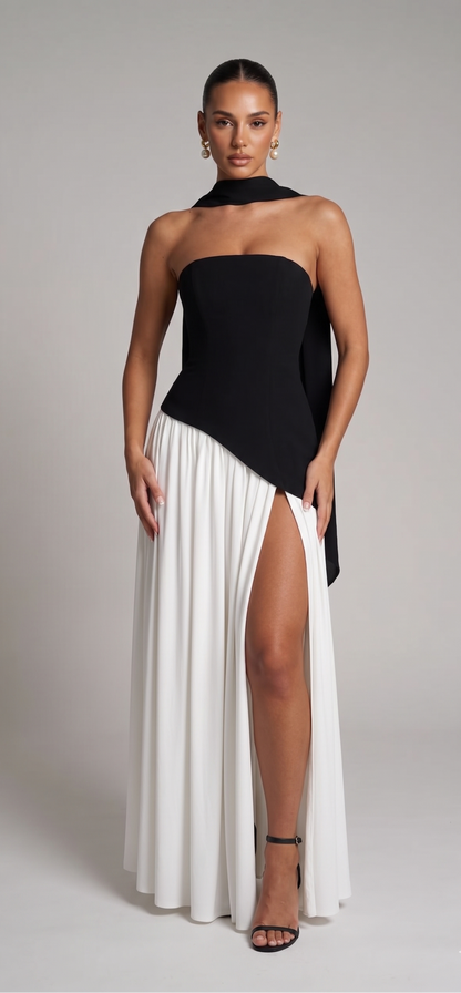 Talia – Maxikleid mit Schal – Bild 3