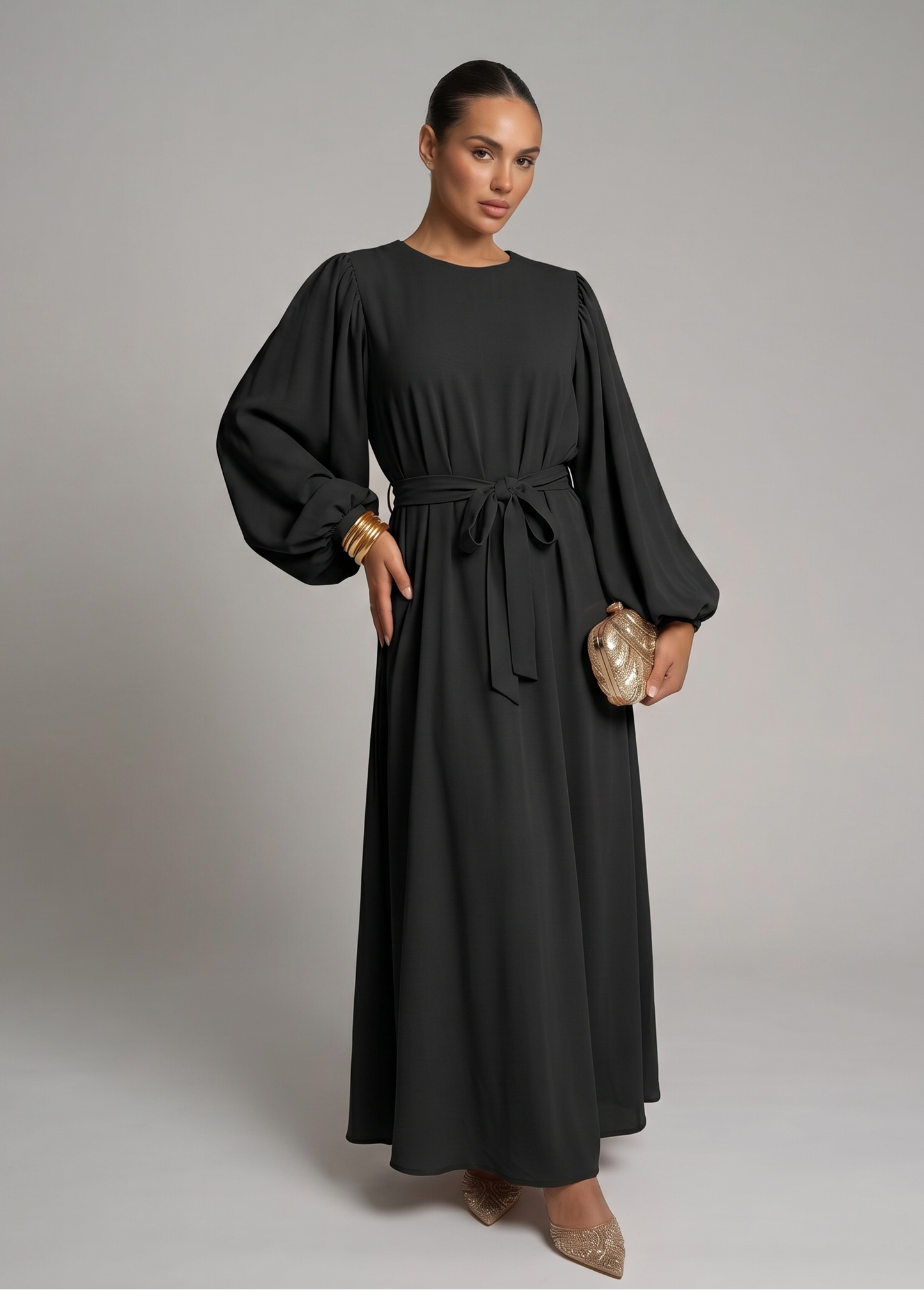Zaina – Abaya mit Schleife – Bild 4
