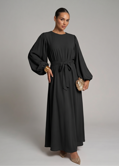 Zaina – Abaya mit Schleife – Bild 4