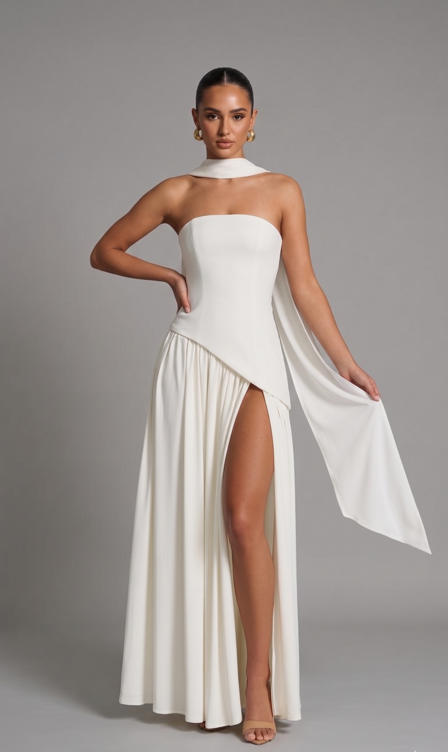 Talia – Maxikleid mit Schal – Bild 10