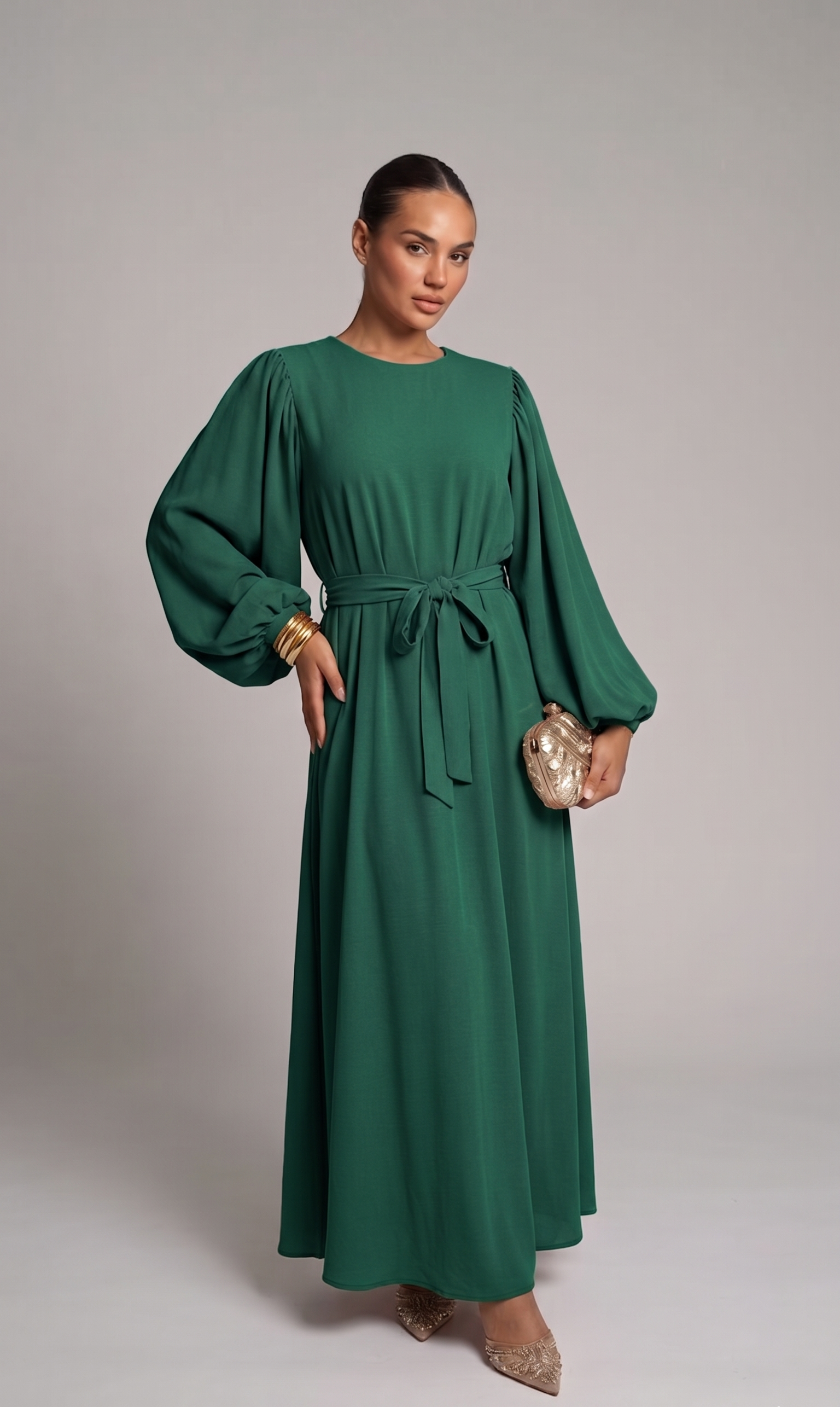Zaina – Abaya mit Schleife – Bild 3