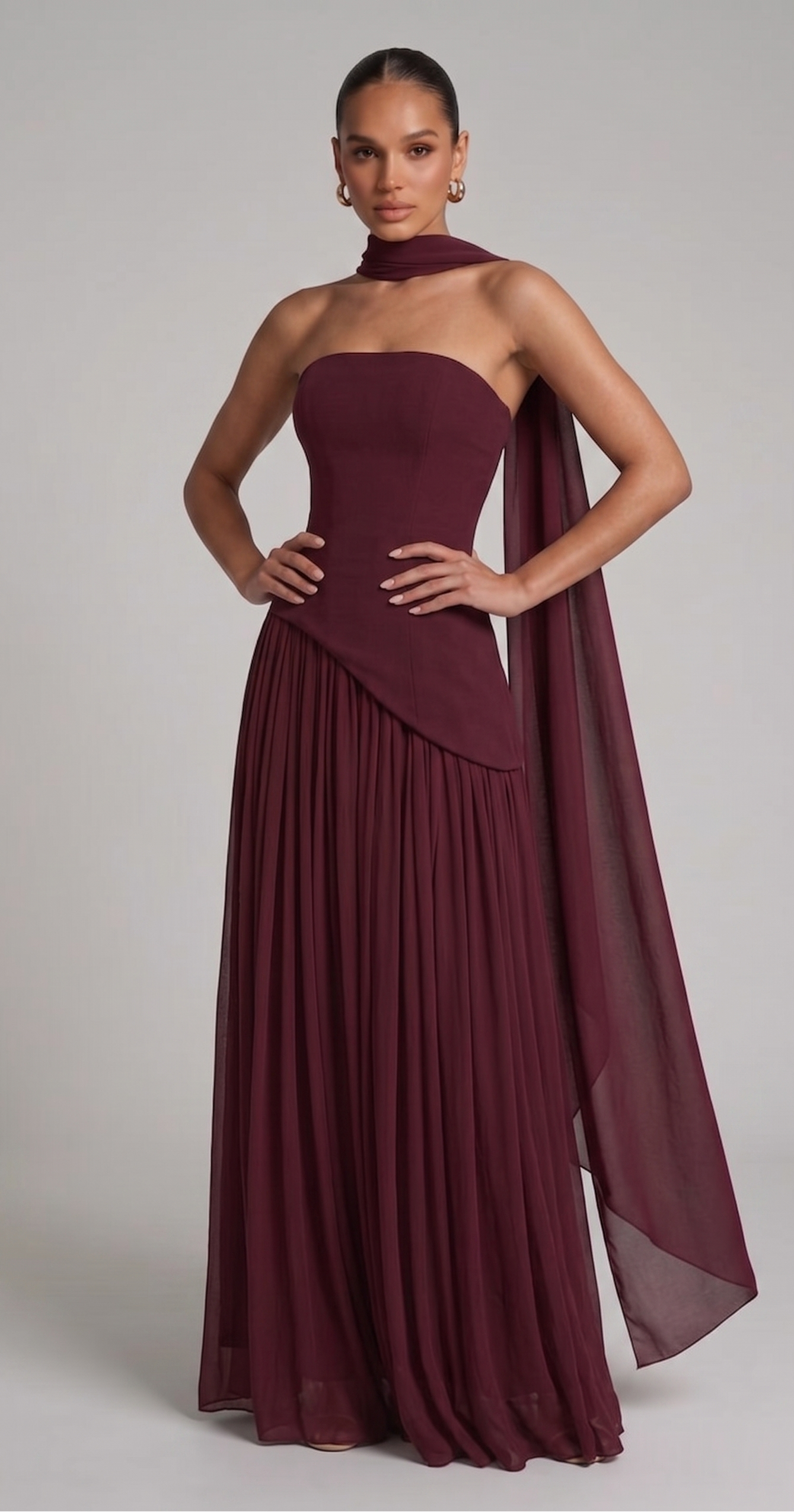 Talia – Maxikleid mit Schal – Bild 8