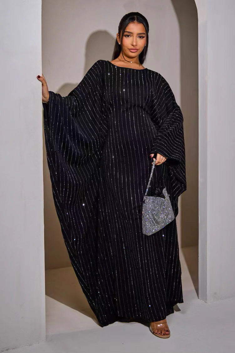 Dina – Abaya mit Glitzerverzierung