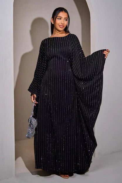 Dina – Abaya mit Glitzerverzierung – Bild 3