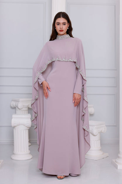 Yara – Satin-Abaya mit Verzierung