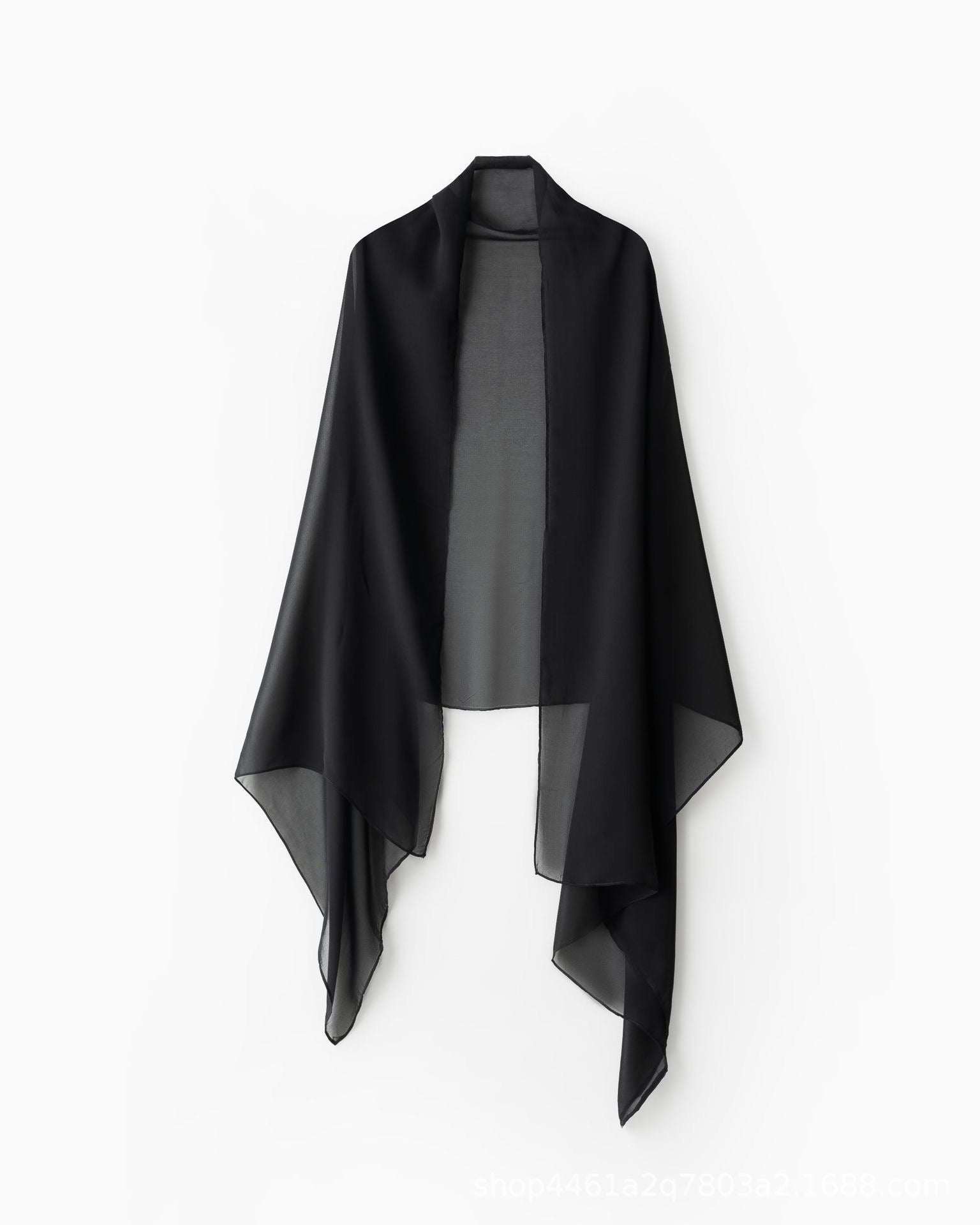 Noor – Abaya mit Strass und Tuch in Schwarz – Bild 4