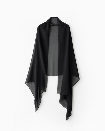 Noor – Abaya mit Strass und Tuch in Schwarz – Bild 4