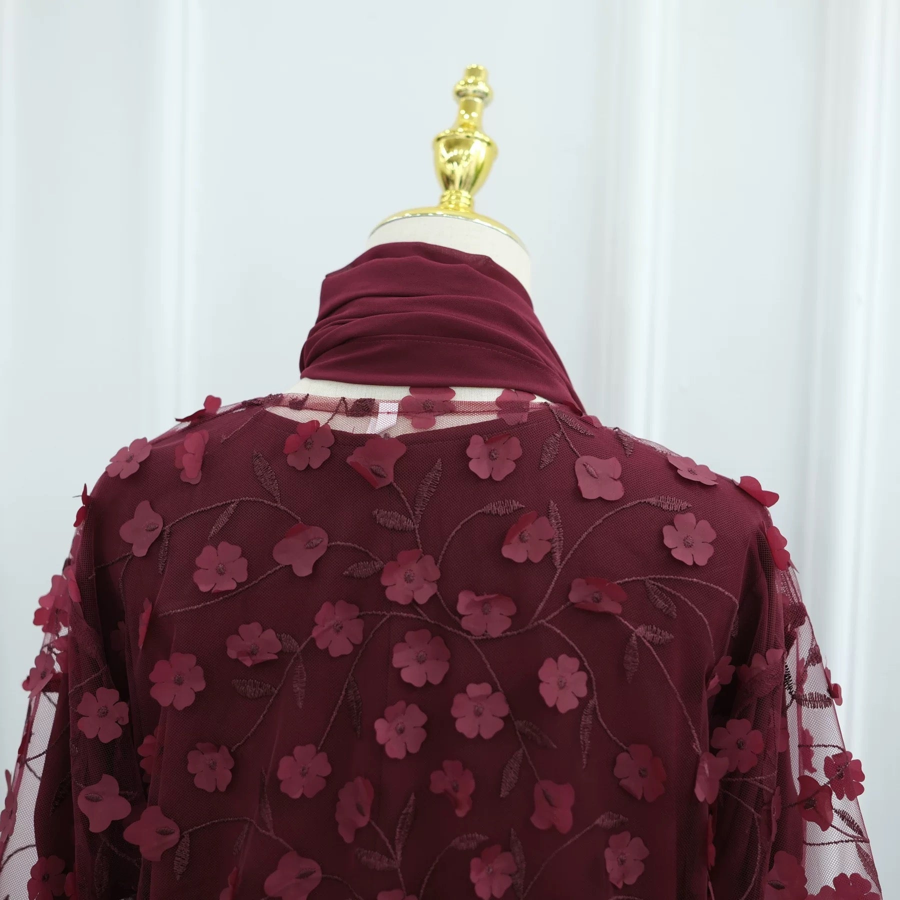 Beyza – Abaya mit Kimono im Blumenmuster – Bild 3