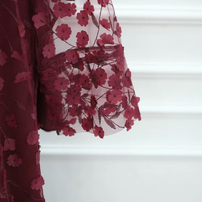 Beyza – Abaya mit Kimono im Blumenmuster – Bild 5
