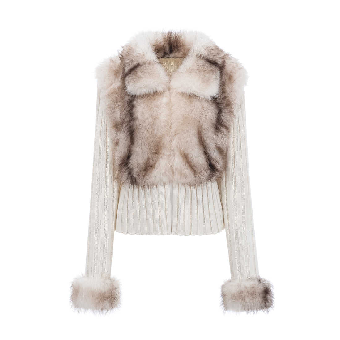 Selma – Cardigan mit Fellkragen
