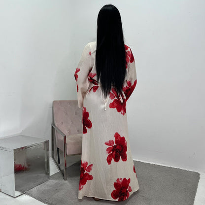 Naz – Abaya mit Blumenmuster – Bild 2