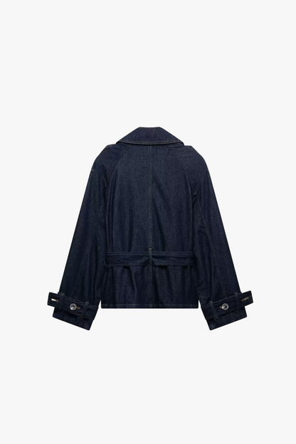 Trish – Jeansjacke mit Gürtel – Bild 2