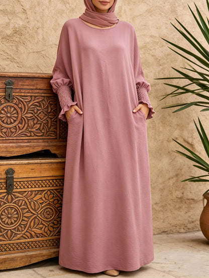 Aylin – Crepe-Abaya mit Taschen