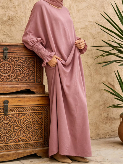 Aylin – Crepe-Abaya mit Taschen
