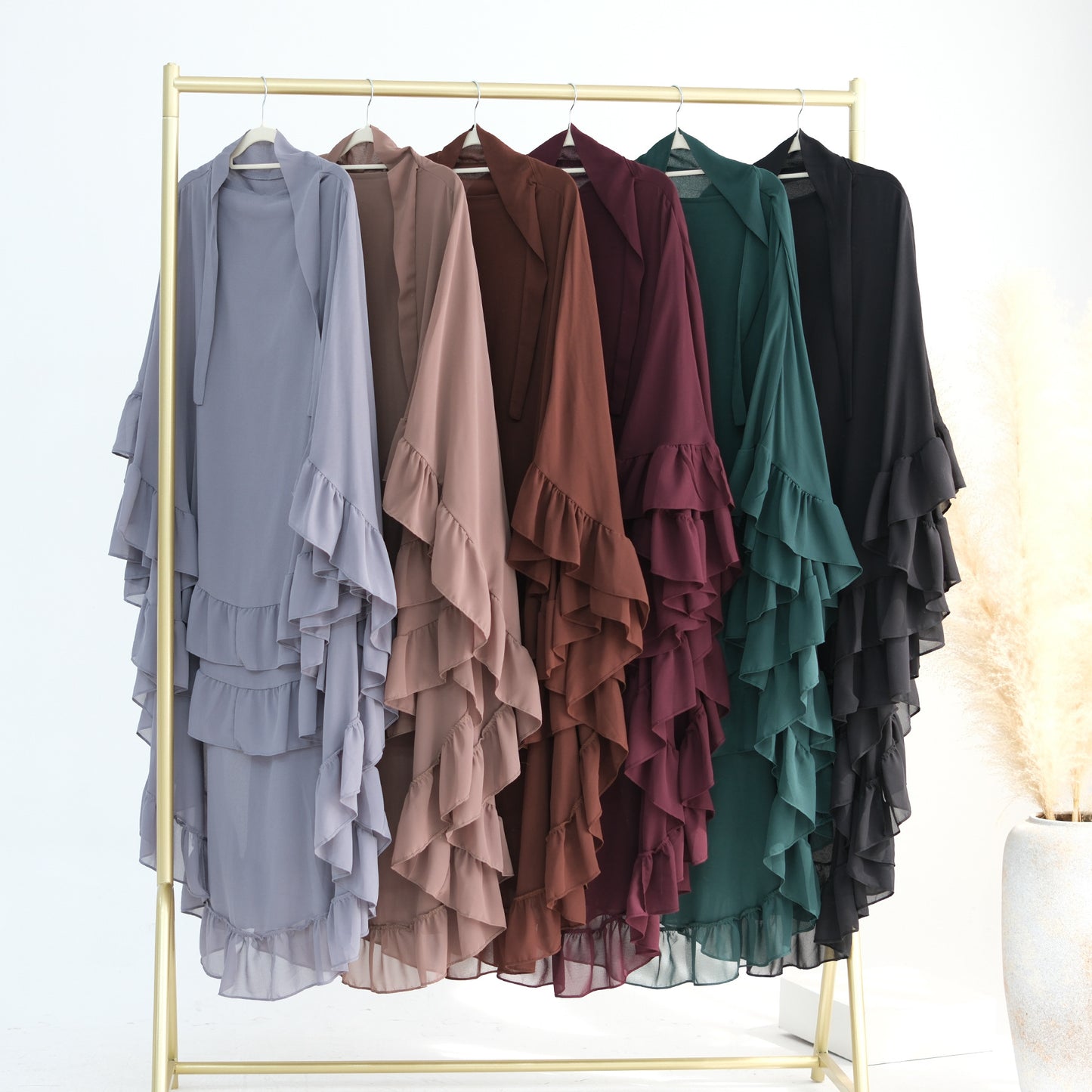 Safiya – Khimar mit doppellagigen Rüschen