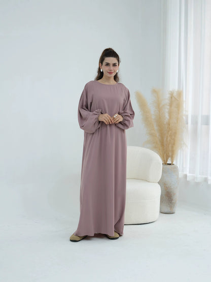 Amina – Still-Abaya mit Zip-Öffnung