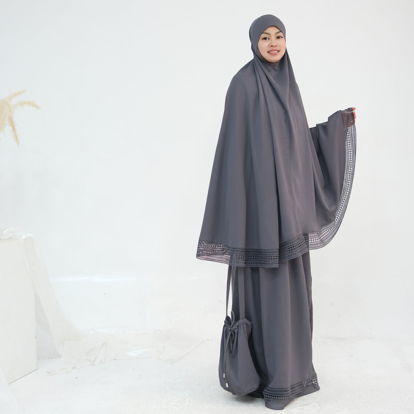 Farida – Gebets-Set, 4-teilig mit Spitzenborte