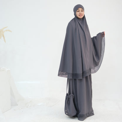 Farida – Gebets-Set, 4-teilig mit Spitzenborte