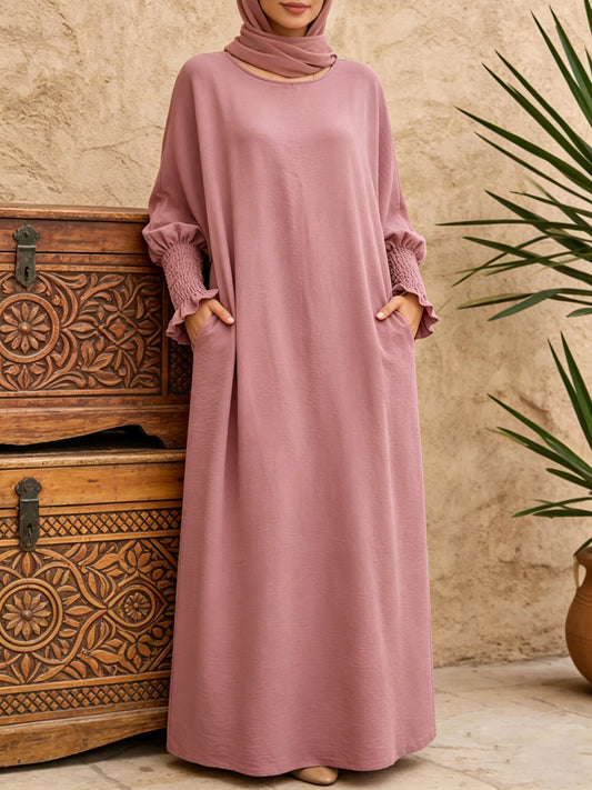 Aylin – Crepe-Abaya mit Taschen