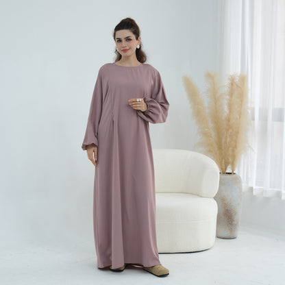Amina – Still-Abaya mit Zip-Öffnung