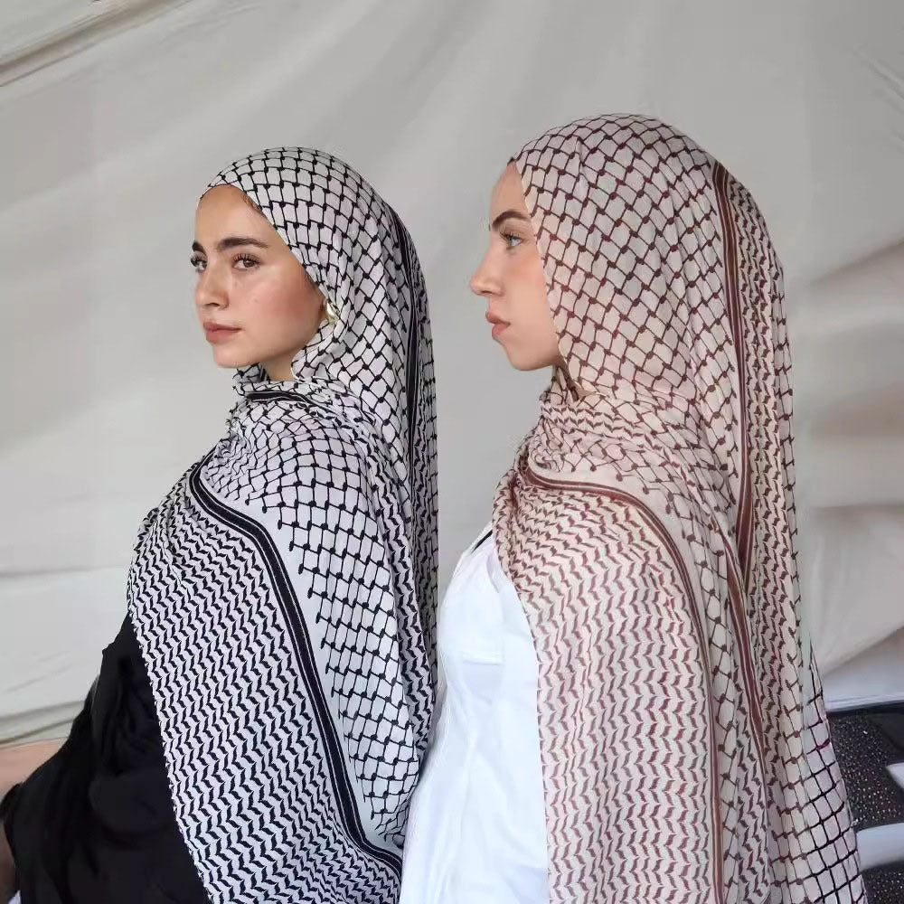 Havin – Kufiya-Hijab aus Chiffon