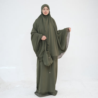 Farida – Gebets-Set, 4-teilig mit Spitzenborte