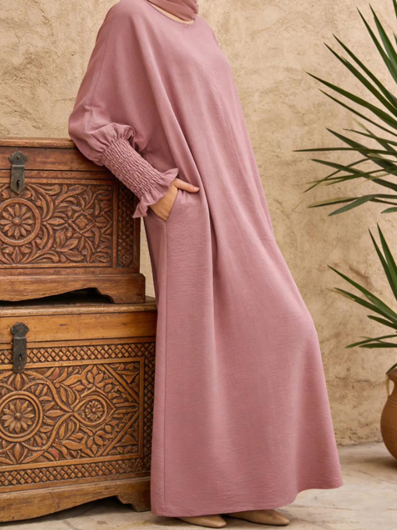 Aylin – Crepe-Abaya mit Taschen