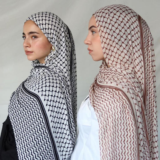 Havin – Kufiya-Hijab aus Chiffon