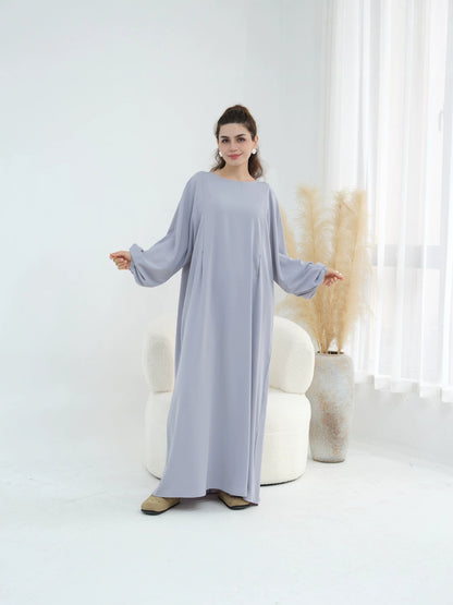 Amina – Still-Abaya mit Zip-Öffnung