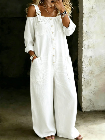Maya - Weiter Overall im Denim-Look