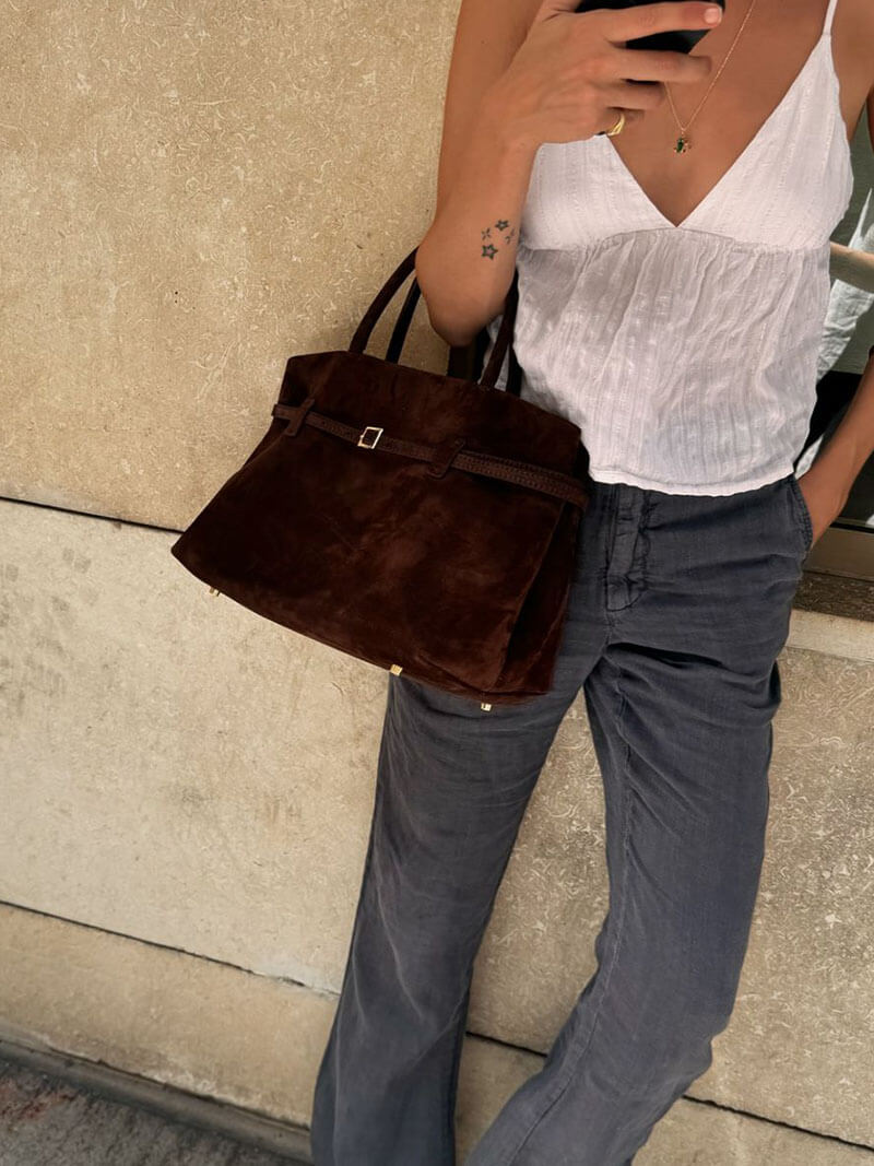 Handtasche aus Wildleder – Bild 13