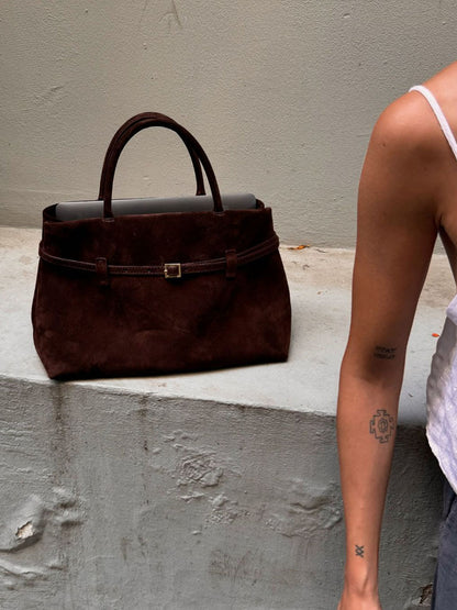 Handtasche aus Wildleder – Bild 4