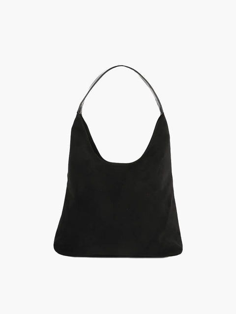 Handtasche in Wildlederoptik – Bild 7