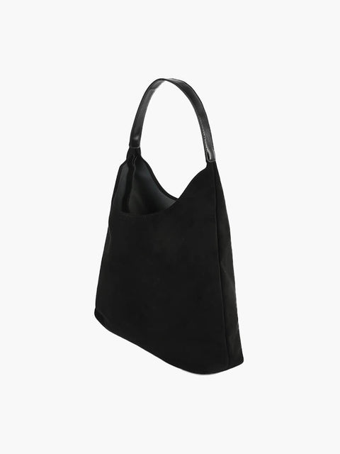 Handtasche in Wildlederoptik – Bild 8