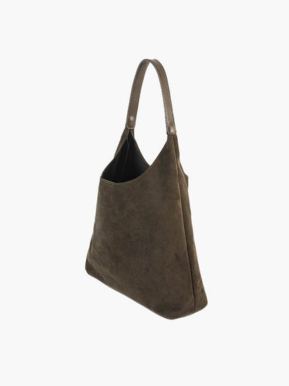 Handtasche in Wildlederoptik – Bild 6
