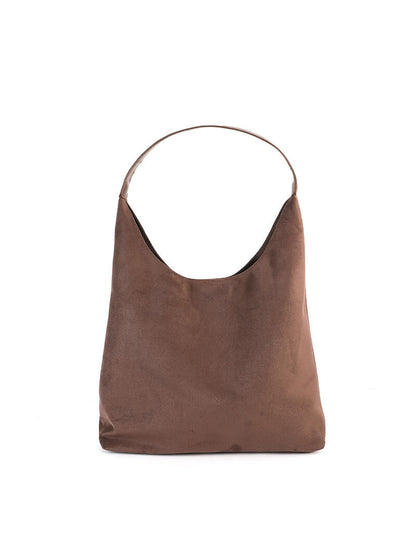 Handtasche in Wildlederoptik – Bild 9